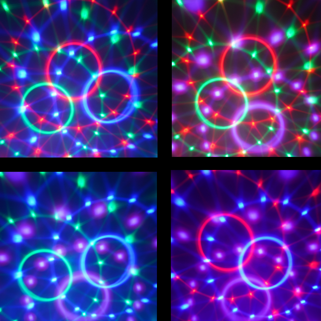 Party Lights Bundle: 2 * Small Crystal Disco Ball with Dynamic Light Patterns | 2 * Mini Laser Disco Light with 60 Mesmerizing Patterns