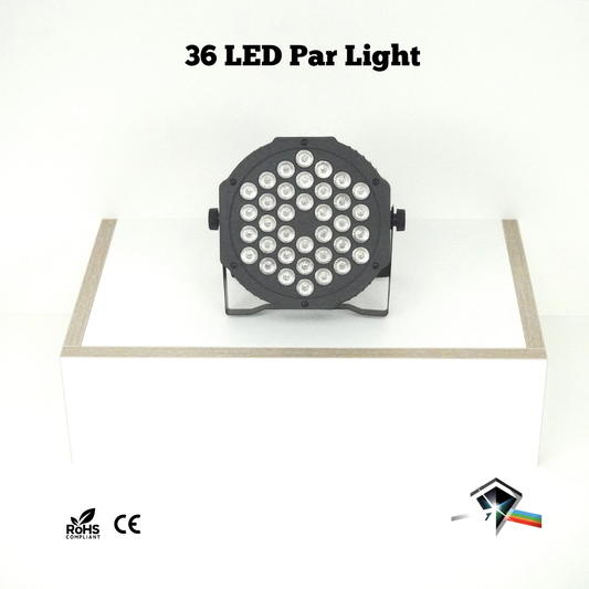 36 LED PAR party light front view by Neoxlite, showcasing design and shape