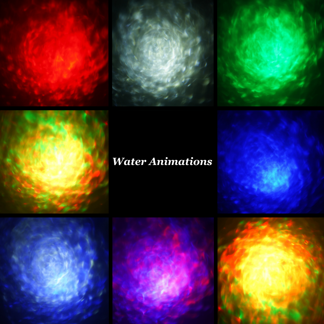 Mini disco light party with party light water animations, showcasing dynamic and fluid light effects