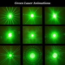 White laser party light with green laser animations, showcasing vibrant green effects